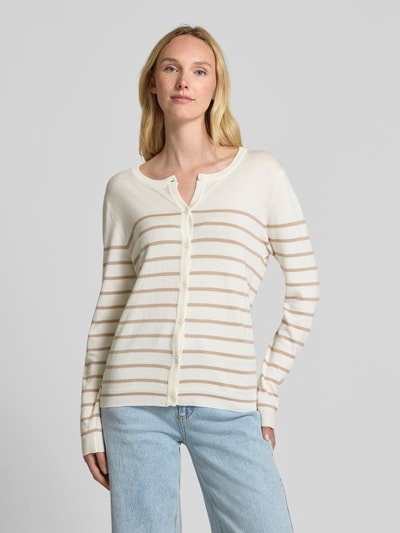 FREE/QUENT Gebreid jack met knoopsluiting, model 'Pixie' Offwhite - 4