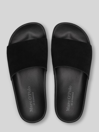 Marc O'Polo Badslippers met labelreliëf Zwart - 3