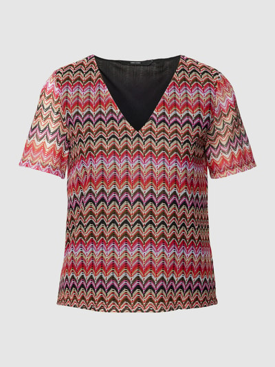 Vero Moda T-shirt in gebreide look, model 'DICTE' Zwart - 2