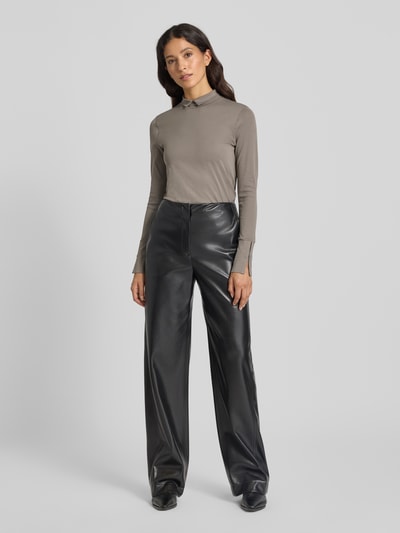 Marc Cain Longsleeve mit Stehkragen Taupe 1