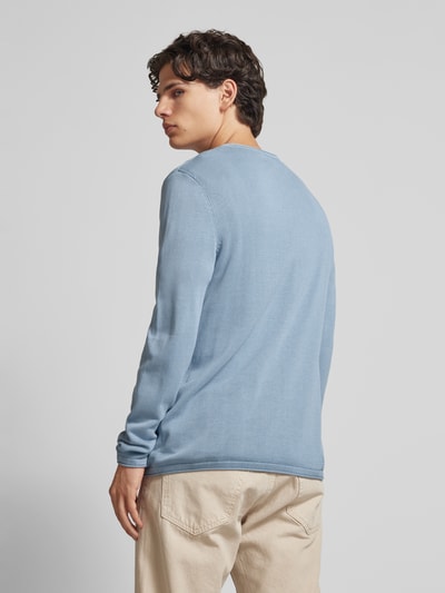 Jack & Jones Strickpullover mit Rundhalsausschnitt Modell 'ELEO' Rauchblau 5