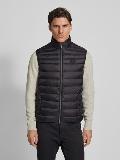 Christian Berg Men Bodywarmer met labelpatch Zwart - 4