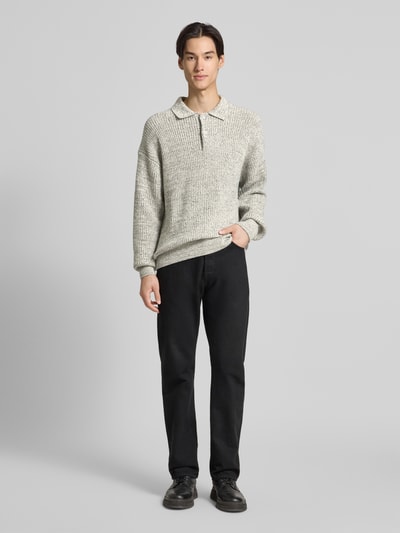 JAKE*S STUDIO MEN Gebreide pullover met polokraag Ecru - 1