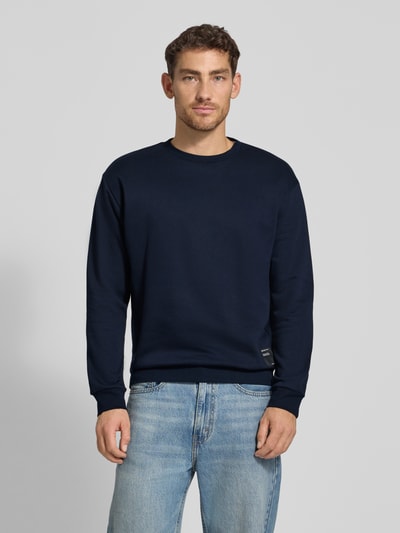 Tom Tailor Denim Regular Fit Sweatshirt aus Baumwoll-Mix Dunkelblau 4