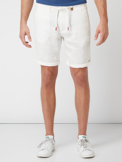 Montego Chinoshorts aus reinem Leinen Weiss 4