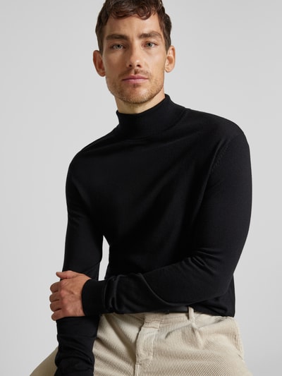 SELECTED HOMME Strickpullover aus Lanawolle Modell 'TRAY' Black 3