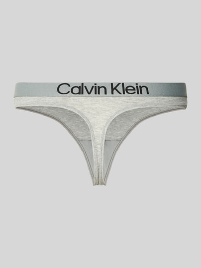 Calvin Klein Underwear String mit Label-Bund Modell 'MAX' Hellgrau 3