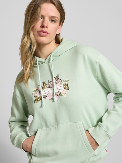 Levi's® Oversized Hoodie mit Label-Print Modell 'EVERYDAY' Schilf 3