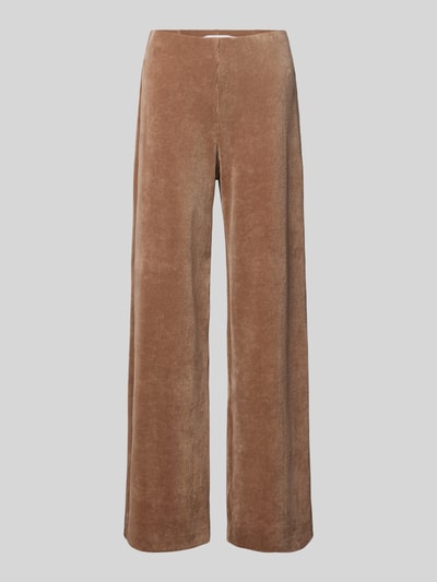 Raffaello Rossi Wide leg stoffen broek met structuurmotief, model 'ELAINE' Taupe - 2