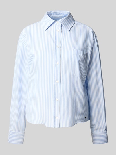 Weekend Max Mara Bluzka koszulowa o kroju regular fit z czystej bawełny model ‘NUORO’ Jasnoniebieski 2