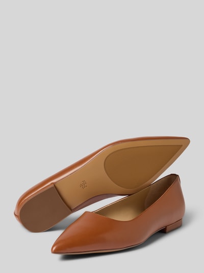 Lauren Ralph Lauren Ballerinas mit strukturierter Sohle Modell 'LONDYN' Cognac 4