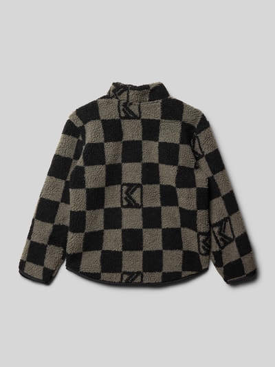 KARL KANI Kurtka z polaru ze stójką i wpuszczanymi rękawami Grafitowy 3