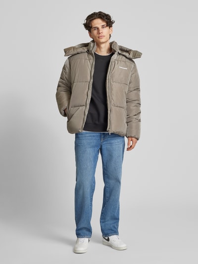 Pegador Steppjacke mit Stehkragen Modell 'MARTEN' Mittelgrau 1