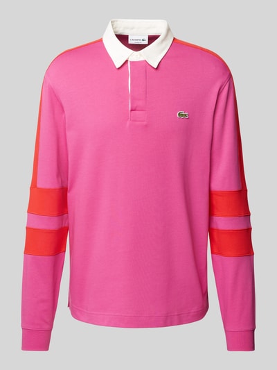 Lacoste Classic Fit Poloshirt im langärmeligen Design Pink 1