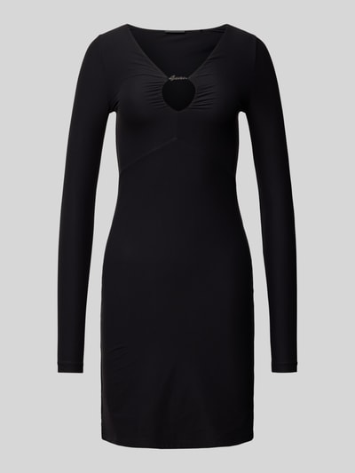 Guess Knielanges Kleid mit Label-Applikation Modell 'AMIRA' Black 1