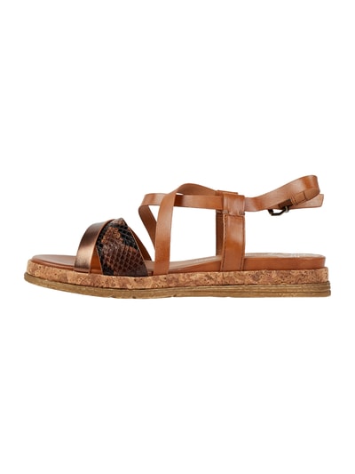 Marco Tozzi Sandalen in Snake-Optik  Cognac 3