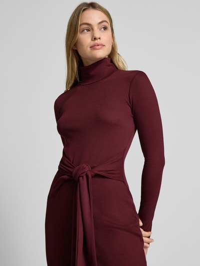 Lauren Ralph Lauren Midi-jurk met col, model 'VAUREEN' Bordeaux - 3