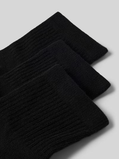 Productfoto, Sokken met elastisch ribboord in Set van 3 van MCNEAL, Heren sokken van katoenmix met stretch, nauwsluitende pasvorm, zwarte kleur, structuur met ribbels