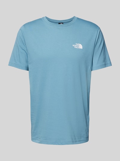 The North Face T-Shirt mit Label-Print Petrol 1