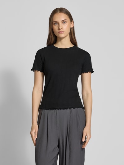 Pieces Regular fit T-shirt van katoenmix, model 'FIA' Zwart - 4