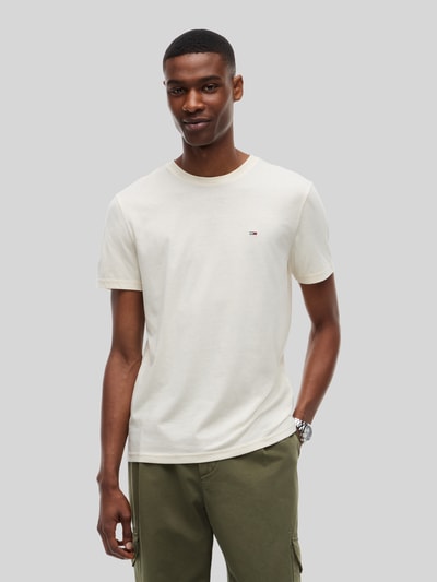 Tommy Jeans Slim fit t-shirt van katoenmix Zand - 4
