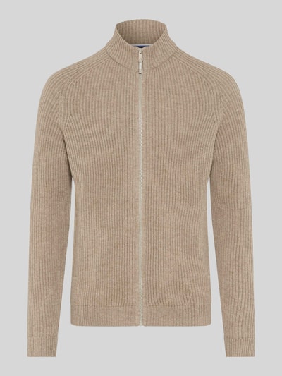 Brax Strickjacke aus Kaschmir-Misch mit Stehkragen Mittelbraun 2