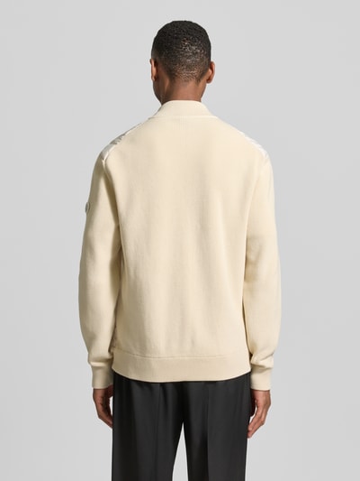 BOSS Regular Fit Strickjacke aus Baumwoll-Mix Modell 'C-UBAIO' Offwhite 5