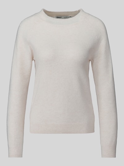 ONLY Regular Fit Pullover mit Rundhalsausschnitt Modell 'RICA' Offwhite Melange 2
