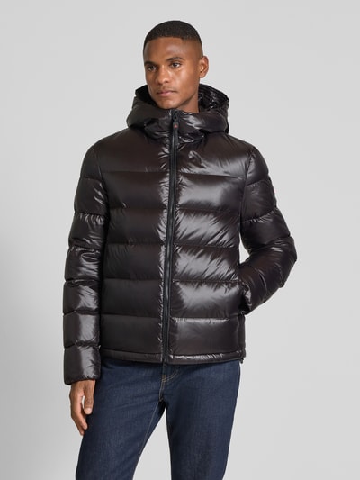 Peuterey Gewatteerd jack met capuchon, model 'Honova' Zwart - 4