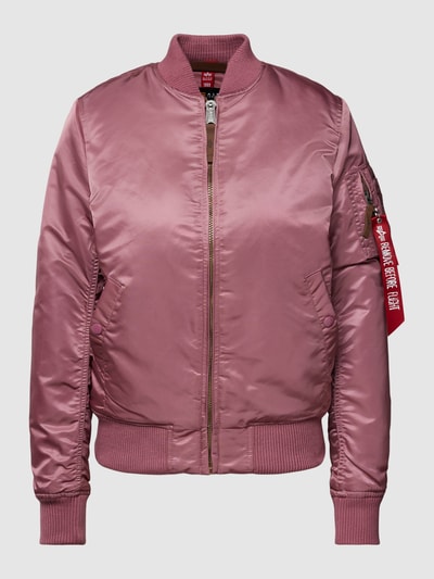 Alpha Industries Bomberjack met labeldetail Rosé - 2