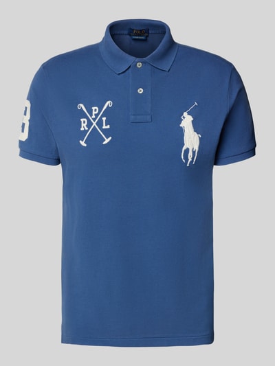 Polo Ralph Lauren Poloshirt met labelstitching Jeansblauw - 2