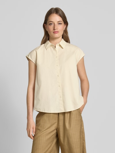 s.Oliver RED LABEL Bluzka koszulowa o kroju relaxed fit z czystej bawełny Piaskowy 4