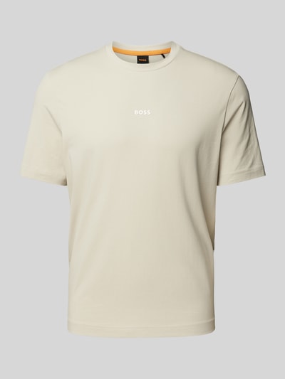 BOSS Orange T-Shirt mit Logo-Print Modell 'TCHUP' Sand 2