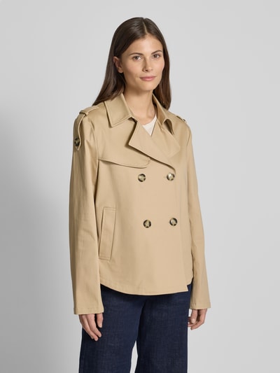 Amber & June Trenchcoat mit Leistentaschen Beige 4