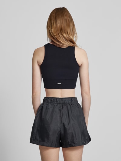 AIMN Crop Top in Ripp-Optik mit elastischem Bund Black 5