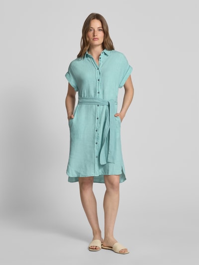 Marc O'Polo Getailleerde vrijetijdsjurk van puur linnen Mintgroen - 4