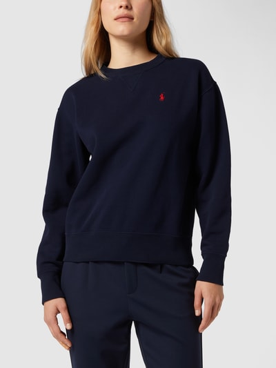 Polo Ralph Lauren Sweatshirt mit Label-Stitching Dunkelblau 4