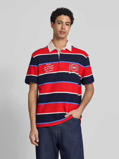 Tommy Jeans Regular Fit Poloshirt aus reiner Baumwolle Rot 4