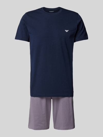 Emporio Armani Pyjama mit Label-Print Mauve 1