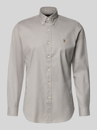Polo Ralph Lauren Freizeithemd mit Knopfleiste Hellgrau 2