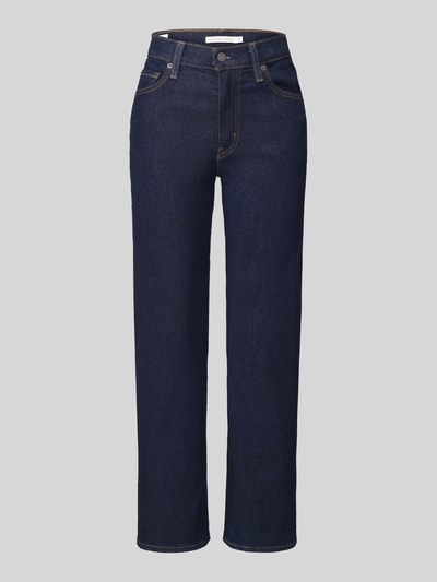 Produktfoto, dunkelblaue Straight Fit Jeans aus Baumwoll-Mix mit Lyocell-Anteil Modell '723' von Levi's® 300 vor grauem Hintergrund
