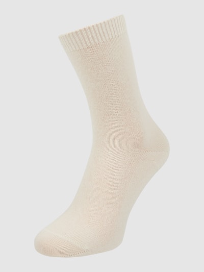 FALKE Socken mit Kaschmir-Anteil Modell Cosy Wool Offwhite 1