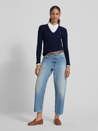 Polo Ralph Lauren Gebreide pullover met kasjmier, model 'KIMBERLY' Marineblauw - 1