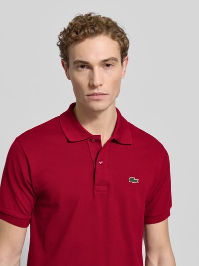 Lacoste Poloshirt mit Label-Stitching Modell 'L.12.12 CORE' Bordeaux 3