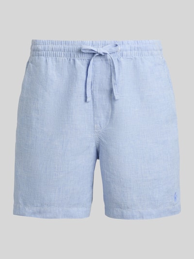 Polo Ralph Lauren Regular Fit Shorts aus echtem Leinen mit Logo-Stitching Bleu 2