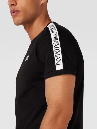 EA7 Emporio Armani T-Shirt mit Label-Patch Schwarz 3