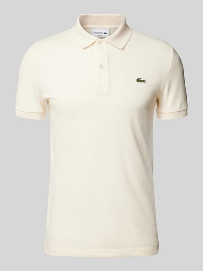 Lacoste Slim Fit Poloshirt mit Label-Patch Modell 'PIQUE' Offwhite 2