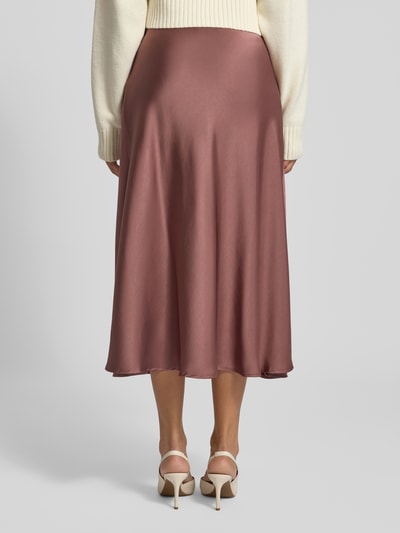 Neo Noir Midirok van satijn met elastische band, model 'Bovary' Oudroze - 5