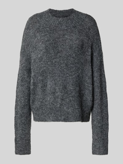 Neo Noir Oversized gebreide pullover met ronde hals, model 'Paulina' Antraciet - 2