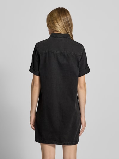 Noisy May Sukienka jeansowa o długości do kolan z wykładanym kołnierzem model ‘NEW SIGNE’ Czarny 5